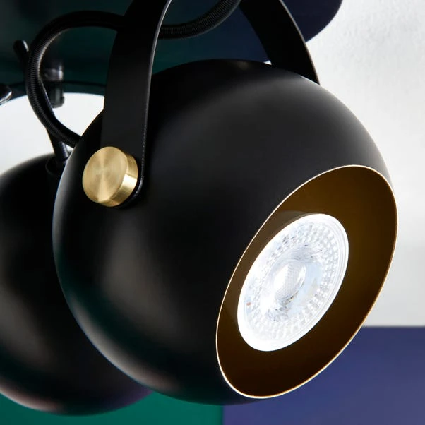 Elements Olympya 3 Light Adjustable Semi Flush Spotlight 3 Elements Olympya 3 Light Adjustable Semi Flush Spotlight - Image 3