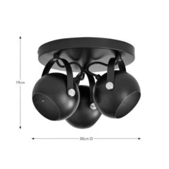 Elements Olympya 3 Light Adjustable Semi Flush Spotlight 12 Elements Olympya 3 Light Adjustable Semi Flush Spotlight -Dunelm 30894869 alt08