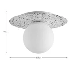 Elements Tela Bathroom Flush Ceiling Light -Dunelm 30894875 alt08