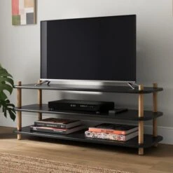 Elements Miller Small TV Unit For TVs Up To 38" 29 Elements Miller Small TV Unit For TVs Up To 38" -Dunelm 30895132 alt01