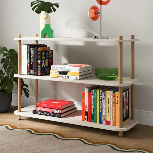 Elements Miller Low Bookcase, Stone 2 Elements Miller Low Bookcase, Stone - Image 2