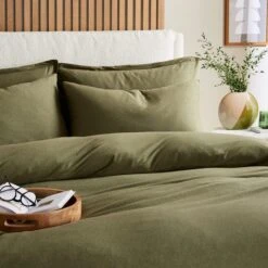 Elements Cotton Jersey Plain Duvet Cover & Pillowcase Set​ -Dunelm 30898028 alt01