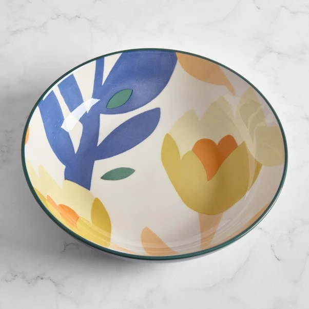 Elements Fieldsley Floral Stoneware Pasta Bowl 2 Elements Fieldsley Floral Stoneware Pasta Bowl - Image 2