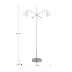 Elements Shaw 2 Light Adjustable Floor Lamp -Dunelm 30898653 alt08