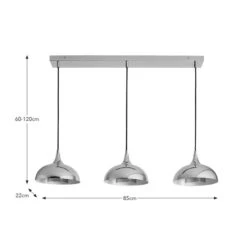 Elements Lennon 3 Light Diner Ceiling Light -Dunelm 30898664 alt08