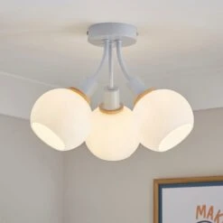Elements Bailey 3 Light Semi Flush Ceiling Light 18 Elements Bailey 3 Light Semi Flush Ceiling Light -Dunelm 30898688