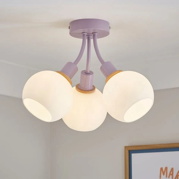 Elements Bailey 3 Light Semi Flush Ceiling Light 1 Elements Bailey 3 Light Semi Flush Ceiling Light