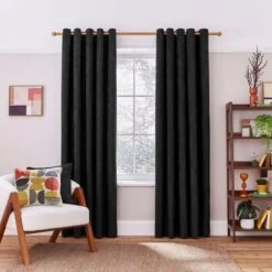 Elements Cord Eyelet Curtains 37 Elements Cord Eyelet Curtains -Dunelm 30901666 alt01
