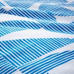 Elements Ezra Blue Cotton Duvet Cover And Pillowcase Set -Dunelm 30902414 alt05