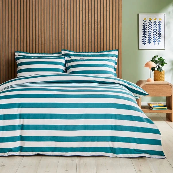 Elements Bold Stripe Cotton Duvet Cover And Pillowcase Set 17 Elements Bold Stripe Cotton Duvet Cover And Pillowcase Set - Image 17