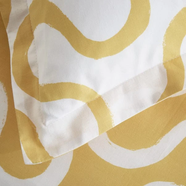 Elements Wiggins Wiggle Ochre Oxford Pillowcase 4 Elements Wiggins Wiggle Ochre Oxford Pillowcase - Image 4
