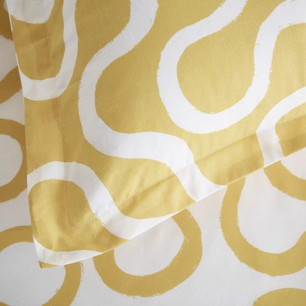 Elements Wiggins Wiggle Ochre Oxford Pillowcase 5 Elements Wiggins Wiggle Ochre Oxford Pillowcase - Image 5