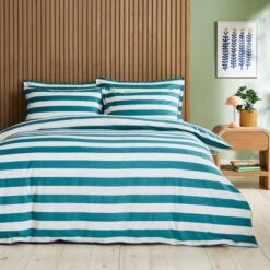 Elements Bold Stripe Cotton Duvet Cover And Pillowcase Set 32 Elements Bold Stripe Cotton Duvet Cover And Pillowcase Set -Dunelm 30902545