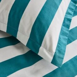 Elements Bold Stripe Teal Oxford Pillowcase 5 Elements Bold Stripe Teal Oxford Pillowcase -Dunelm 30902655 alt04