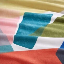 Elements Abstract Blocks Multicoloured Cotton Duvet Cover And Pillowcase Set -Dunelm 30902925 alt04