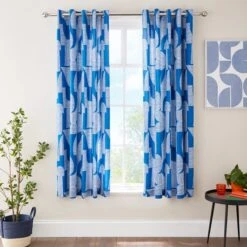 Elements Ezra Blackout Eyelet Curtains -Dunelm 30903809 alt05