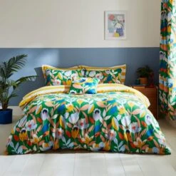 Elements Fieldsley Multicoloured Cotton Duvet Cover And Pillowcase Set -Dunelm 30903867