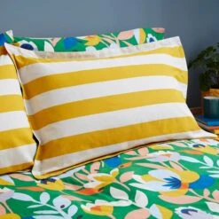 Elements Fieldsley Multicoloured Cotton Duvet Cover And Pillowcase Set -Dunelm 30903877 alt03