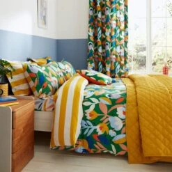 Elements Fieldsley Multicoloured Cotton Duvet Cover And Pillowcase Set -Dunelm 30903877 alt06