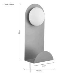 Elements Harton Shelved Wall Light 33 Elements Harton Shelved Wall Light -Dunelm 30921664 alt08