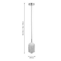 Elements Levi Marble Adjustable Pendant Light 11 Elements Levi Marble Adjustable Pendant Light -Dunelm 30921740 alt08