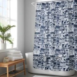 Elements Coastal Boats Shower Curtain 7 Elements Coastal Boats Shower Curtain -Dunelm 30932251 alt03