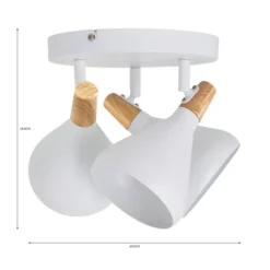 Elements Wolston 3 Light Semi Flush Spotlight 20 Elements Wolston 3 Light Semi Flush Spotlight -Dunelm 30948846 alt08