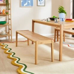 Elements 6 Seater Holmes Dining Table And Bench Set -Dunelm 60248750 alt03